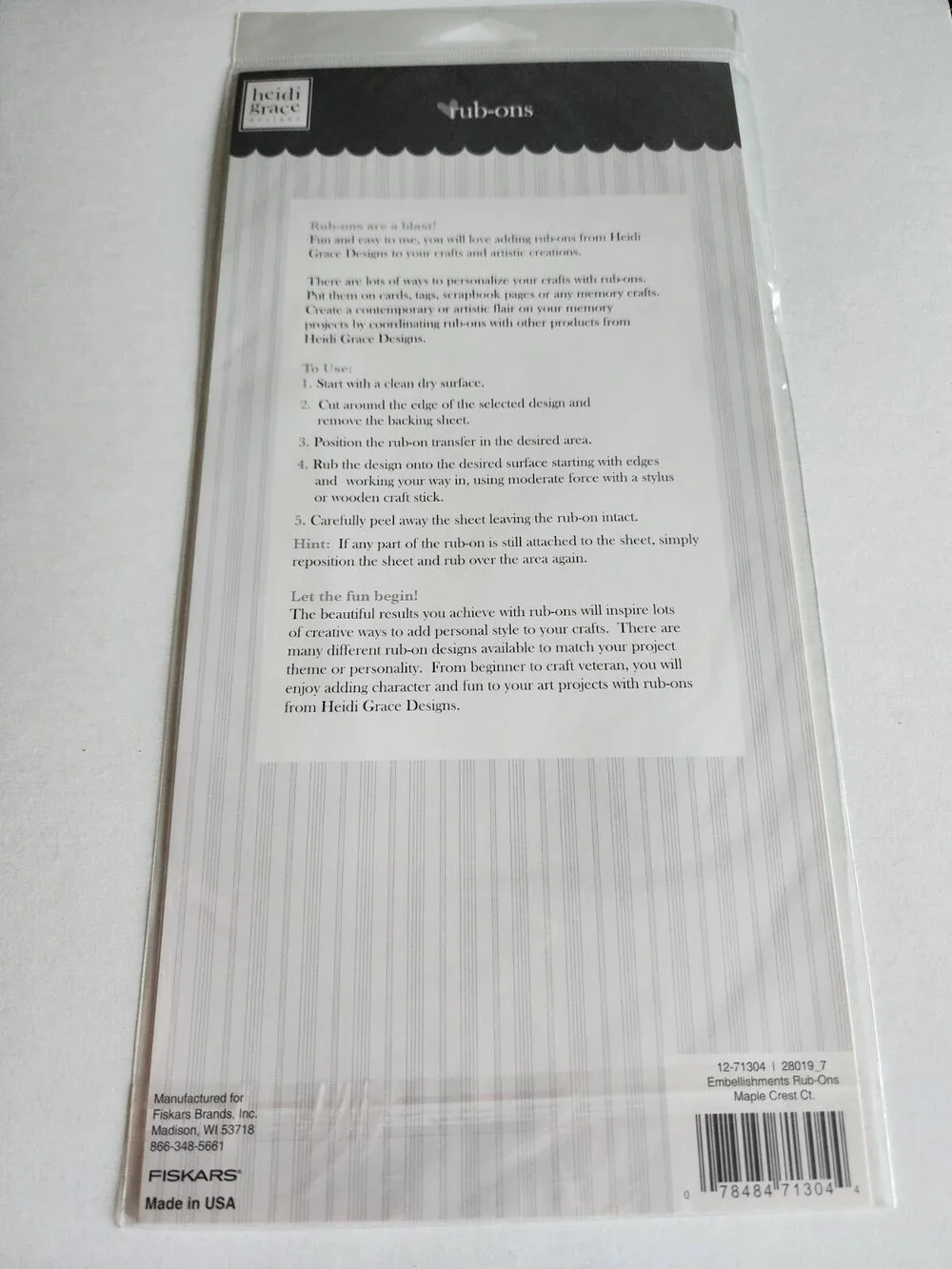 Heidi Grace Rub-On Transfers - Floral Maroon Scrolls Flowers - RETIRED NEW 27